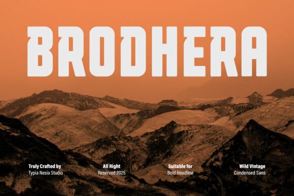 Brodhera: A Bold Condensed Sans Font for Branding That Stands Out