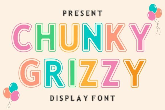 Chunky Grizzy Font: A Bold Display Typeface for Crafters and Makers