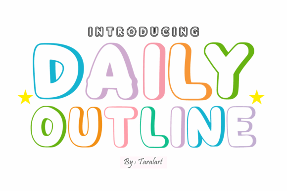 Daily Outline: A Playful Display Font for Editorial Design