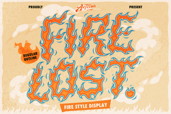 Firelost: A Blazing Display Font for Handmade Products That Demand Attention