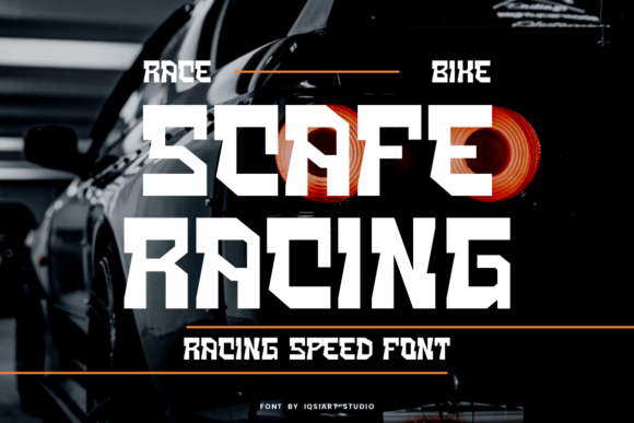 Font Choice That Commands Attention: Scafe Racing in Action
