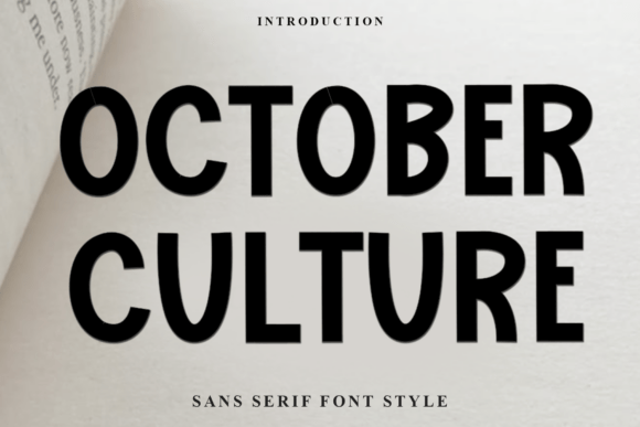 October Culture: A Festive Display Font for Small Business Branding